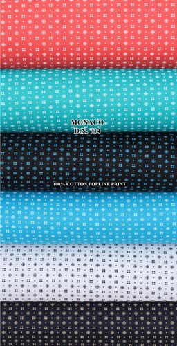 Cotton Poplin Fabric, Color : Multicolour
