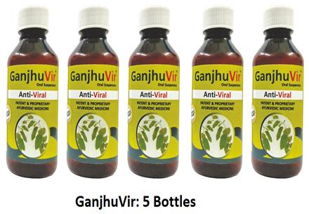 GanjhuVir Ayurvedic Antiviral 100ml Syrup (Pack Of 5 Bottles)