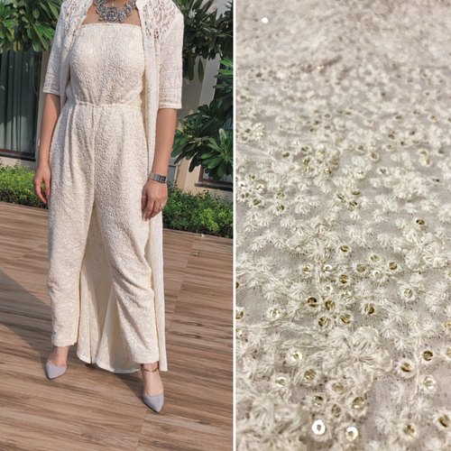 Rooh Silhouettes Georgette Fabric, Width : 55 Inches