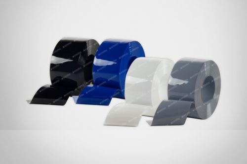 2 Mm Opaque Grey/Blue PVC Strip Curtain - Food Grade (Non DOP)
