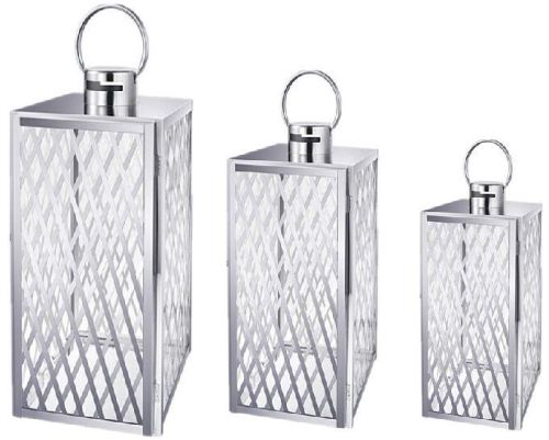 Modern Steel Lantern, Color : Silver