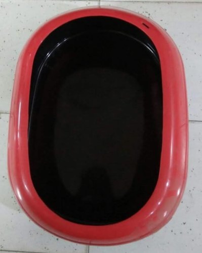 Plastic Cat Litter Tray, Color : Red, Black .