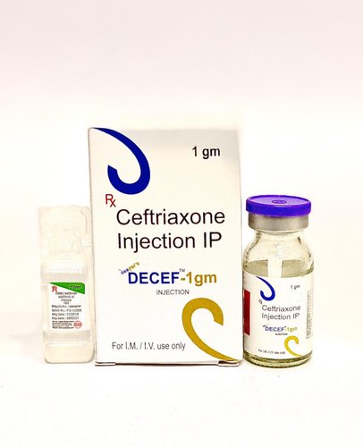 DECEF Ceftriaxone Injection, Packaging Size : 1 G