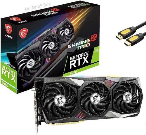 MSI GeForce RTX 3080 Gaming Z Trio Non-LHR Graphics Card 10GB GDDR6 PCIe 4.0 Triple-Fan 1x HDMI