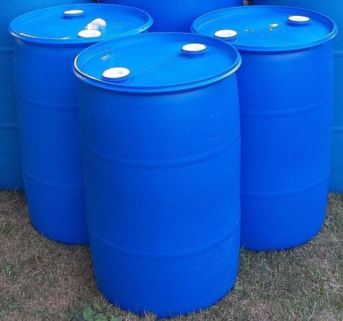 Round Food Grade Plastic Drum, Color : Blue