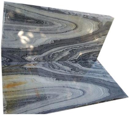 Bush Hammered Mercury Black Marble Slab