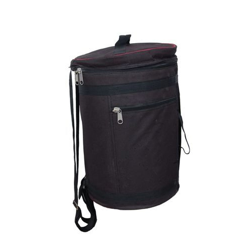 Polyester Musical Dholak Bag, Color : Black