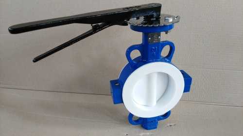 Medium Pressure Metal PTFE Lined Butterfly Valve, For Water Fitting, Feature : Durable, Good Quality