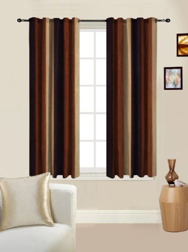 Room Darkening Polyester Window Curtains, Color : Coffee