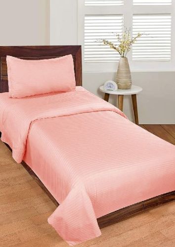 Single Cotton Bedsheet Set, Pattern : Satin Stripes