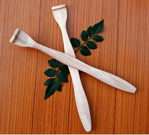 Neem Wood Eco-Friendly Set Of 2 Tongue Cleaner