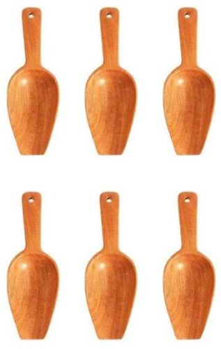 Neem Wood Multipurpose Set Of 6 Scoop Spoon