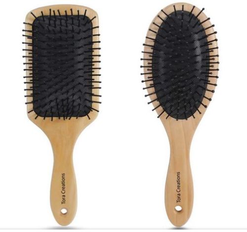 Wooden Styling & Detangling Pack Of 2 Hair Brush