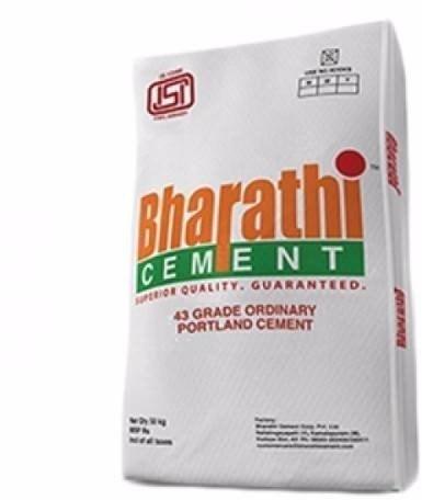 Bharathi Cement, For Construction Use, Grade : 53