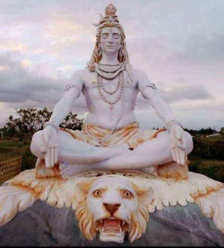 Polished Marble Colored Shiva Statue, For Dust Resistance, Shiny, Pattern : Printed