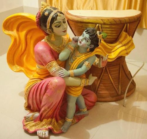 Polished Marble Krishna Statue, For Dust Resistance, Shiny, Pattern : Printed