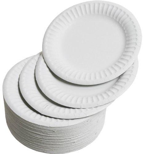 Plain 14 Inch Paper Plates, Shape : Round, Square