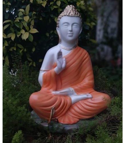 Glossy Finish Polystone Buddha Statue