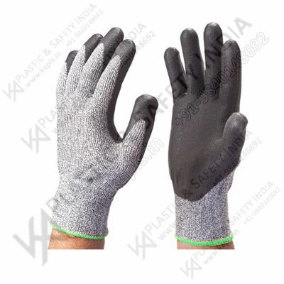 Nitrile Coating Cut Resistant Gloves, For Automobile, Mining, Packaging, Material Handling, Size : Free Size