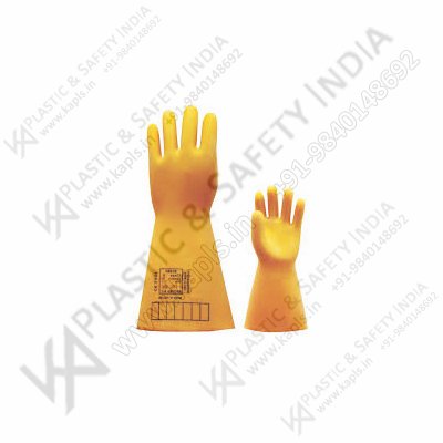 Rubber Electrical Hand Gloves, For Full Fingered Application, Heavy Duty Work (Electrical), Construction