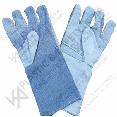 Jeans Hand Gloves, For Forging, Casting, Automobile, Building, Industrial Construction, Size : Medium