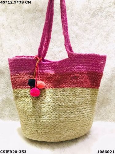 Designer Jute N Cotton Tote Bags, For Casual, Daliy, Gift, Size : 45*12.5*39 Cm