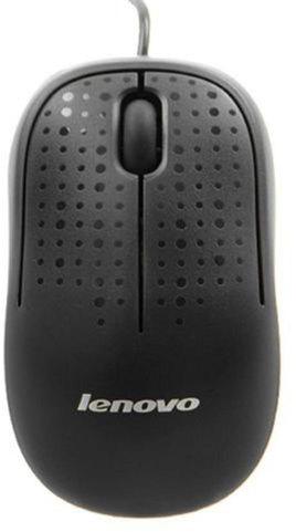 Lenovo Plastic Computer Mouse, Color : Black