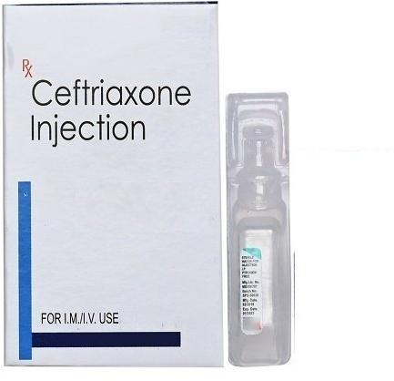 Ceftriaxone Injection, For Blood Infection, Packaging Type : Box