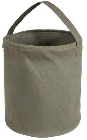 Collapsible Canvas Bucket, Color : Gray