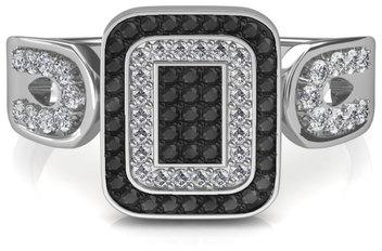 2.50Ct. Black And White Diamond Wedding Ring In 14k White Gold
