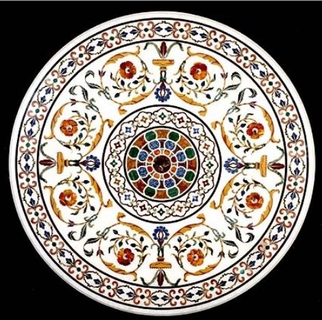 Polished Printed Decorative Marble Plate, Technics : Machine Made