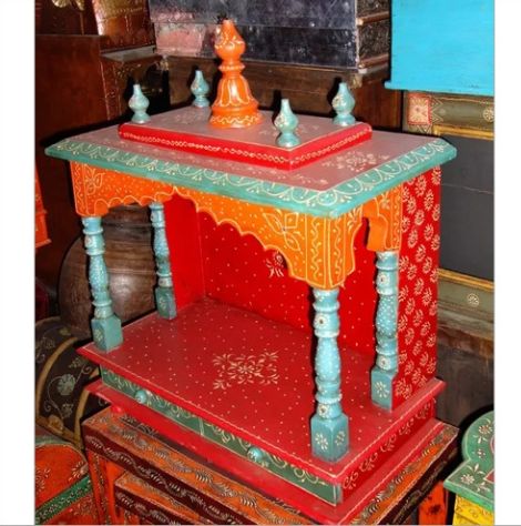 Polished Printed Designer Wooden Temple, Style : Antique