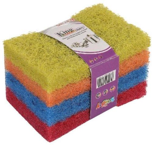 Steel Shine Polyster Polyester Scrub Sponge, For Cleaning, Size : Standard