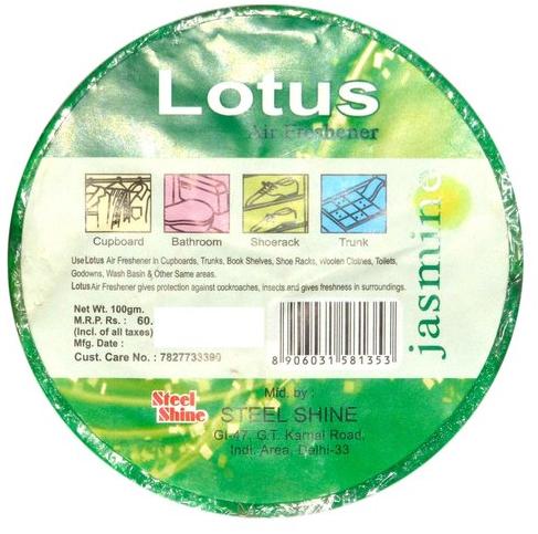 Steel Shine Round Lotus Air Freshener, For Bathroom, Office, Room, Size : Standard