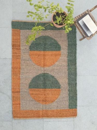 Jute Handwoven Hemp Area Rug, For Bathroom, Home, Hotel, Office, Restaurant, Floor, Feature : Anti Skid