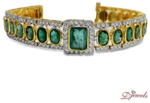 Emerald Bracelet Christmas New Year and Valentine Day GIA Certified Gold Bracelet At Wholesale Price