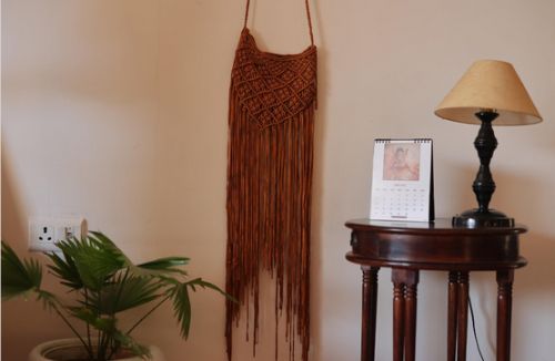 Boho Viscose Macrame Shoulder Bag, For Office, Feature : Easy To Carry, Fine Finish