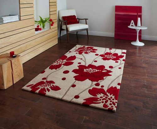 Vimla International Printed Handmade Woolen Tufted Carpet, Shape : Rectangular