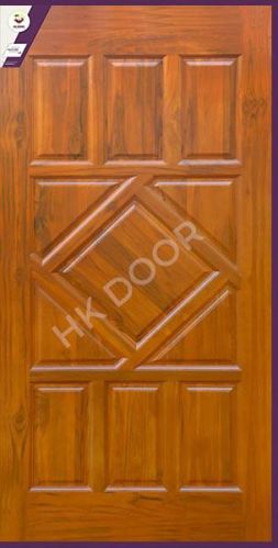 Hinged African Teak Wood Panel Door
