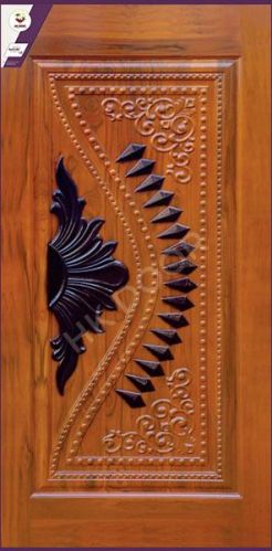 Natural Polish Finished Designer Wooden Door