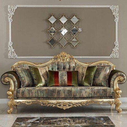 Polished Printed Wood Carving Sofa Set, Size : Multisizes