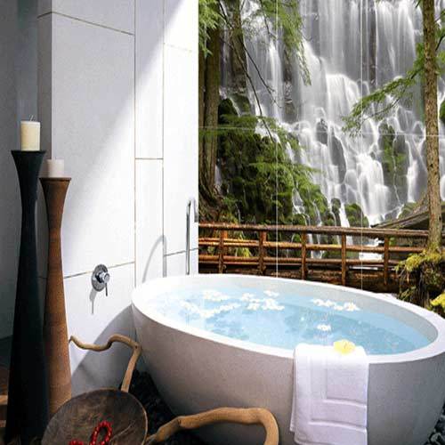 Rectangle Glass Water Fall Highlighters Tiles, For Bathroom, Size : Standard