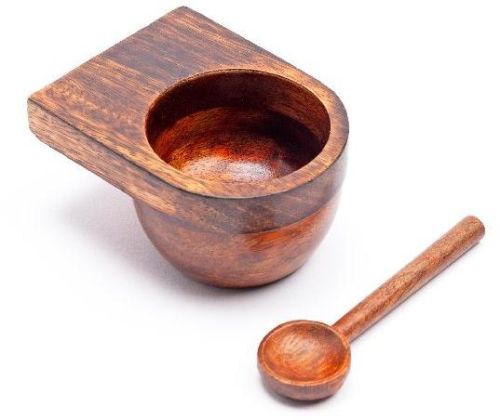 Mango Wood Brew Resting Bowl Set, For Serving Dips, Sauces, Chutneys