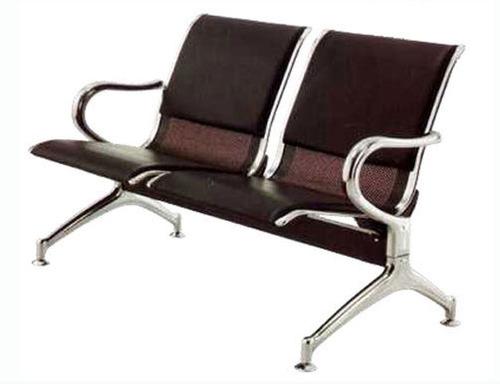 Polished Steel 2 Seater Visitor Chair, For Clinic, Hospital, Malls, Office, Park, Length : 1-2ft