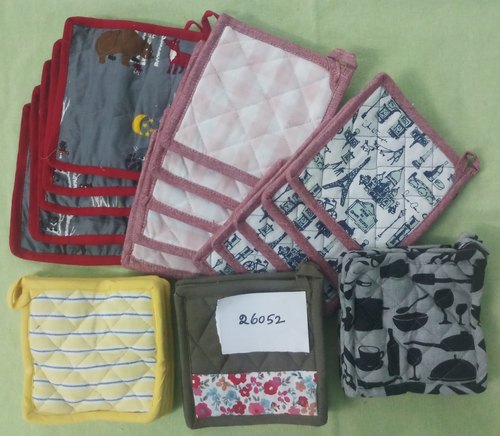Printed Pot Holder Set, For Kitchen, Color : Multicolor