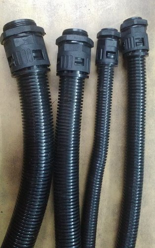 23mm Nylon Conduit Pipe, For Cable Harness, Color : Black