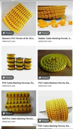 FERRULES FOR PVC CABLE MARKING