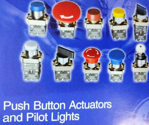 PUSH BUTTON ACTUATORS & PILOT LAMP, Color : Blue, Green, Red, White, Yellow