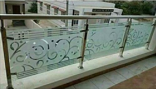 Stainless Steel Glass Railing, Design : Pipe, Bar, Panel