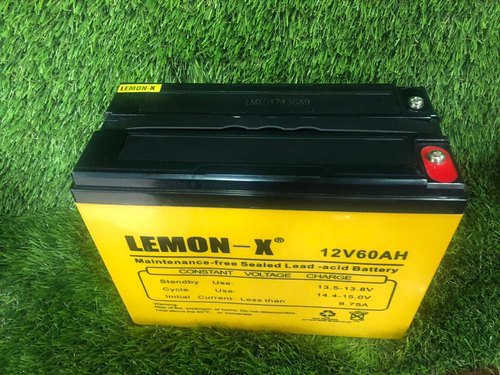 Lemon-X Lead Acid Battery, Capacity : 12 V 60 AH